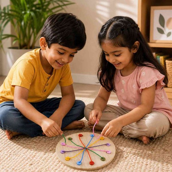 Rainbow Circle Thread Game